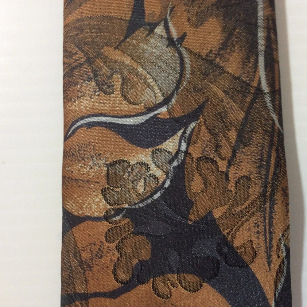 Duke MENS TIE NECKTIE 3.5 in USA Brown Black Gray